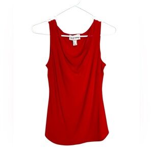 Joseph Ribkoff Vibrant Red Tank Top With Mesh Detail Womens Size 8
